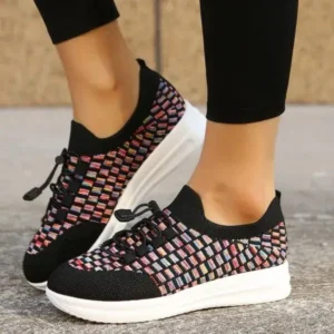 Curvefoot Women Fashion Fly Knit Breathable Fashion Sneakers