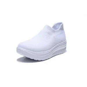 Curvefoot Women Fashion Thick Sole Lightweight Women'S Shoes Flying Woven Sneakers