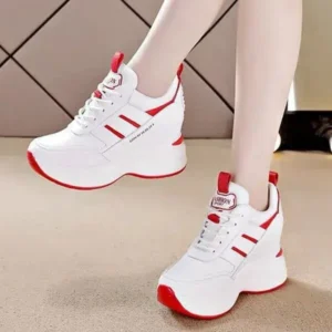 Curvefoot Women Fashion Platform Lace-Up Sneakers