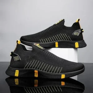 Curvefoot Men'S Casual Breathable Stripe Sneakers