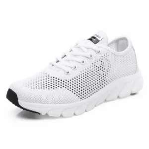 Curvefoot Women Fashion Sports Lace Up Hollow Design Mesh Breathable Sneakers