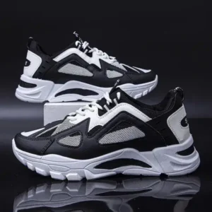 Curvefoot Men Fashion Breathable Color Block Sneakers