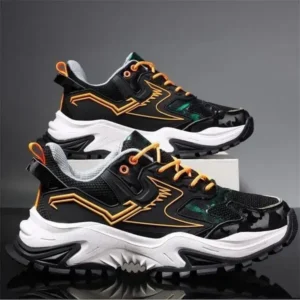 Curvefoot Men Casual Breathable Color Block Sneakers