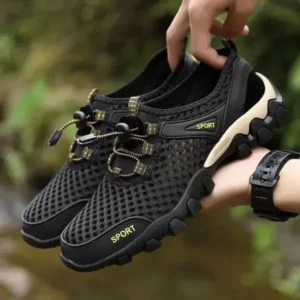 Curvefoot Men Fashion Mesh Wear-Resistant Hiking Sneakers