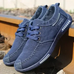 Curvefoot Men Casual Breathable Low Top Canvas Shoes