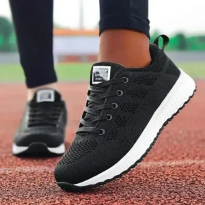 Curvefoot Women Casual Lace-Up Design Mesh Breathable Sneakers