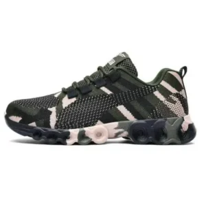 Curvefoot Couple Casual Camouflage Pattern Lace Up Design Breathable Sneakers