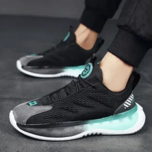 Curvefoot Men Spring Autumn Fashion Casual Colorblock Mesh Breathable Rubber Platform Shoes Sneakers