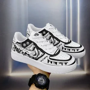 Curvefoot Men Fashion Graffiti Breathable Sneakers