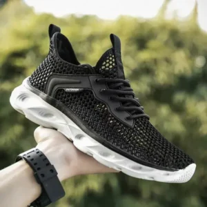 Curvefoot Men Fashion Breathable Mesh Hollow Lightweight Sports Shoes