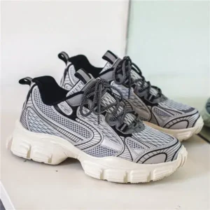 Curvefoot Men'S Fashion Breathable Mesh Shoes Platform Sneakers