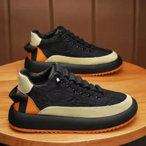 Curvefoot Men Casual Color-Block Thick-Soled High-Top Sneakers