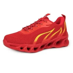 Curvefoot Men'S Fashion Flame Pattern Breathable Mesh Sneakers