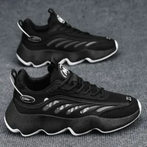 Curvefoot Men'S Fashion Thick Sole Low Top Breathable Sneakers