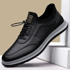 Curvefoot Men'S Casual Lightweight Waterproof Breathable Pu Sneakers