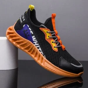 Curvefoot Men'S Fashion Breathable Color Block Air Cushion Sneakers