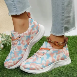 Curvefoot Summer Women Fashion Breathable Casual Colorful Printed Sneakers