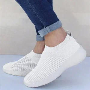 Curvefoot Women Fashion Fly Woven Breathable Sneakers