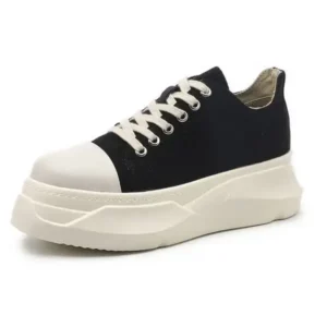 Curvefoot Women Casual Breathable Low Top Canvas Platform Shoes