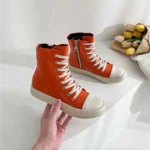 Curvefoot Orange Up Platform High Top Casual Shoes