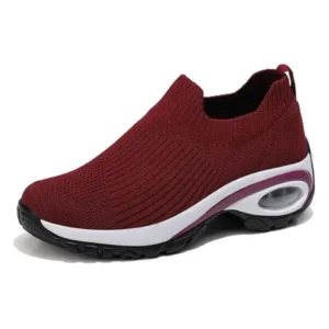 Curvefoot Women Fashion Mesh Air Cushion Platform Sneakers