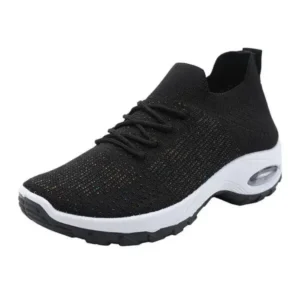 Curvefoot Women Fashion Fly Knit Lightweight Breathable Soft Sole Sneakers