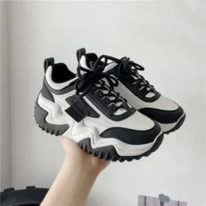 Curvefoot Women Fashion Solid Color Platform Casual Sneakers